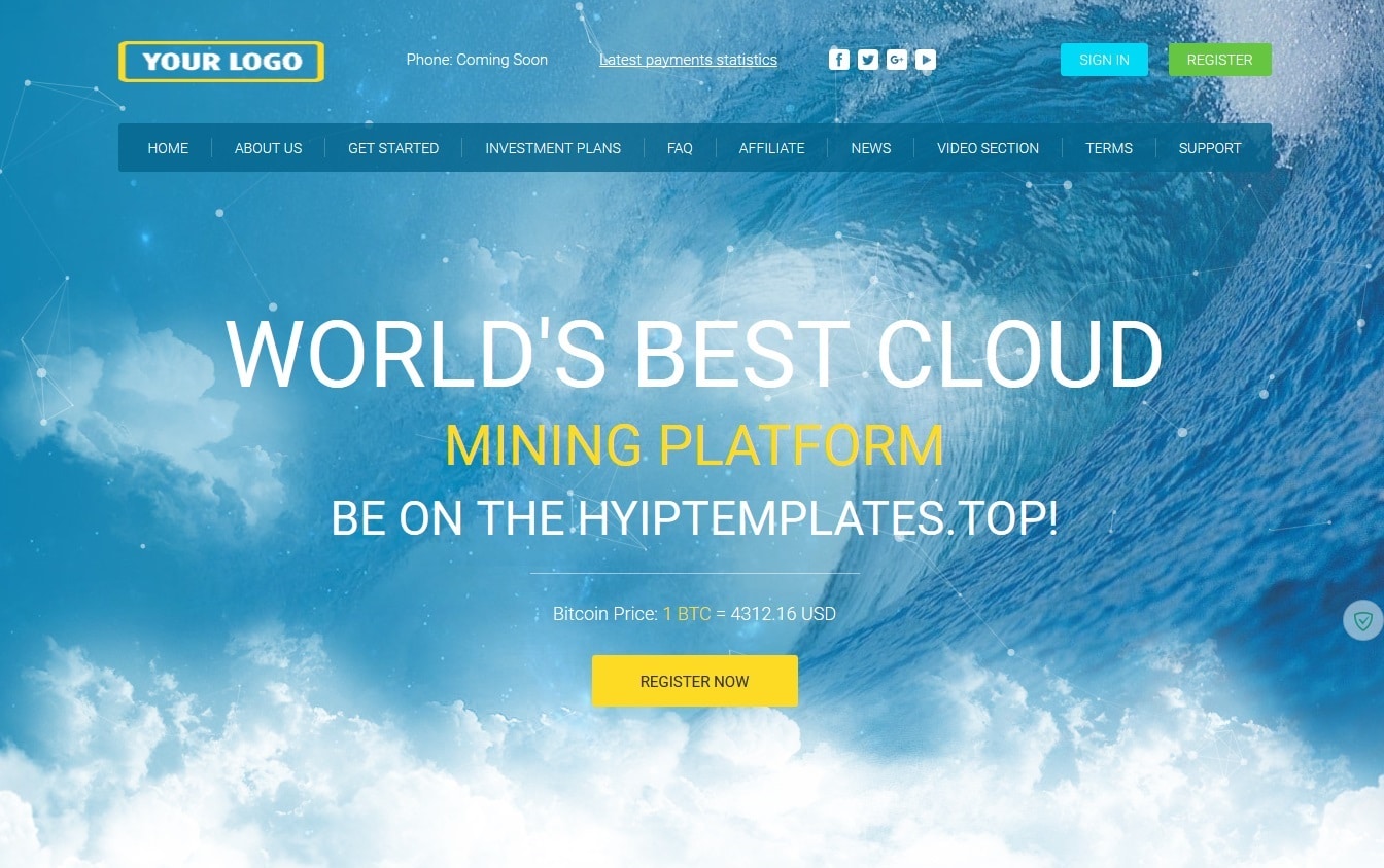 Premium Bitcoin Hyip Script With Mining Theme V2